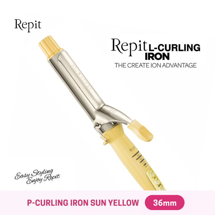Repit Hair Styler Pengeriting Rambut Curling Iron 36MM - Yellow